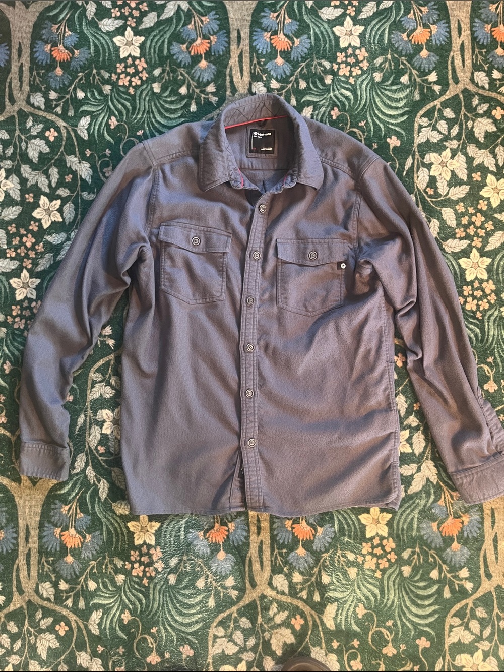 Marmot Men's Button-Front Flannel Shirt in Slate Gray